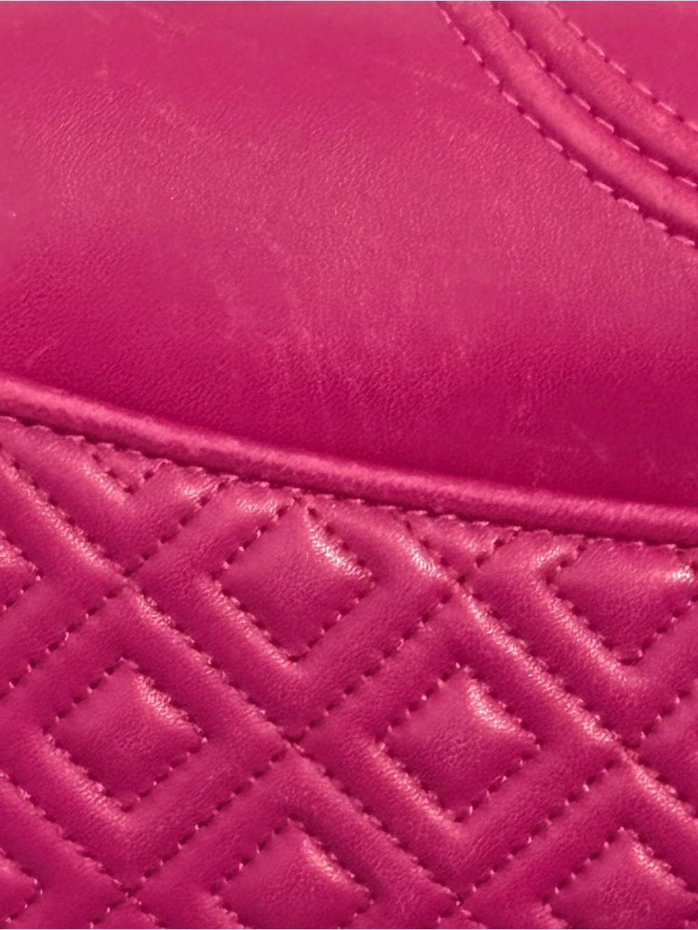 Tory Burch Small Fleming Convertible Shoulder Bag in Party Fuchsia Leather - Picture 16 of 16